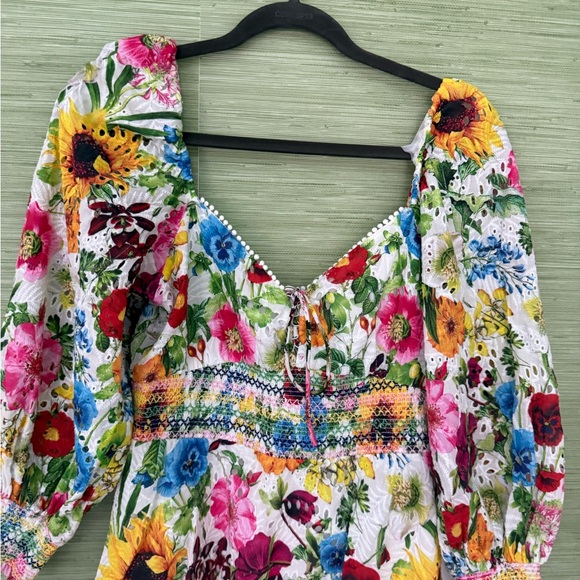 Alice + Olivia Vibrant Floral Crawford Printed Mini Dress - Picture 3 of 5